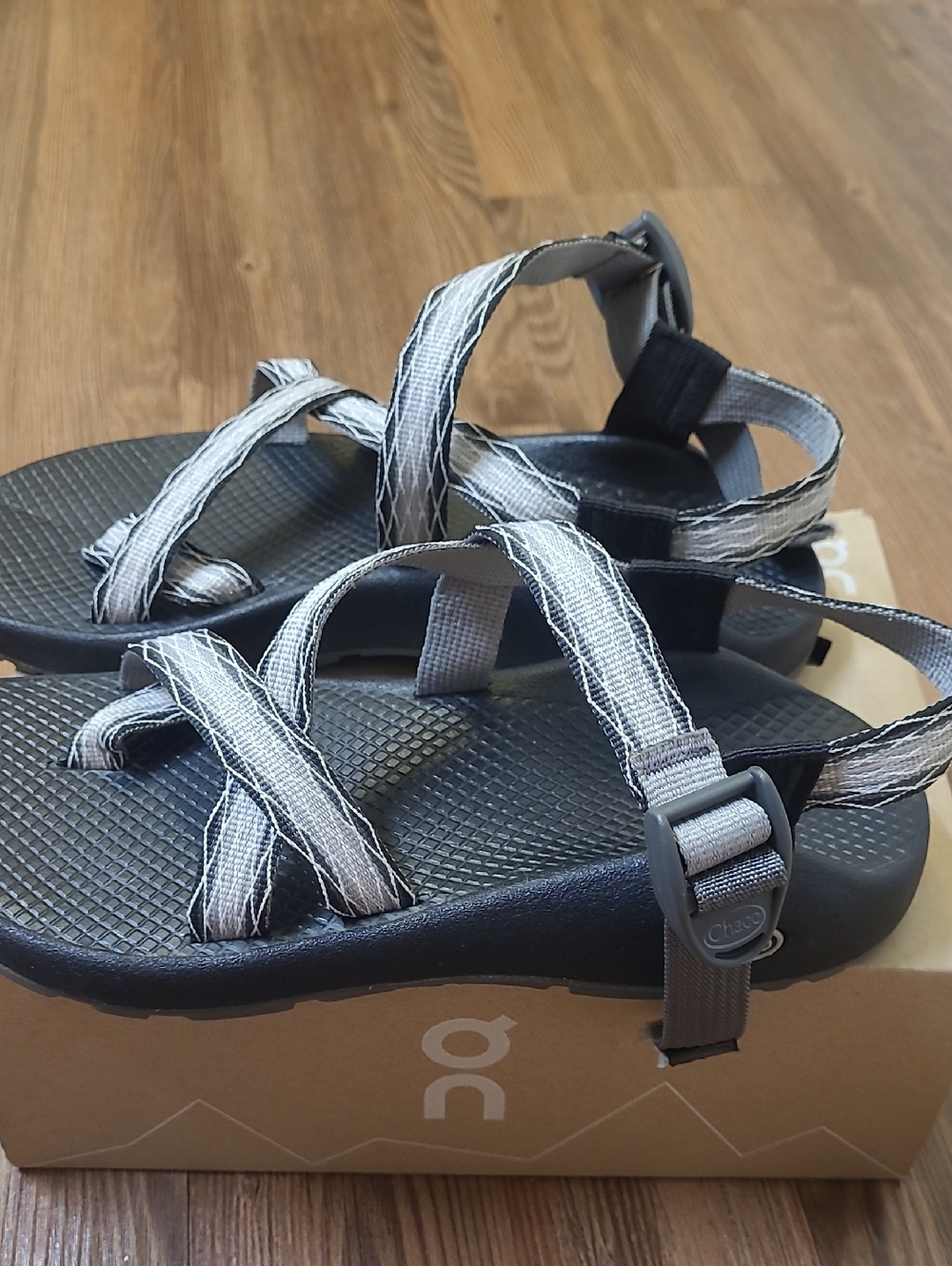 Chaco Gray Strappy Sandal with Adjustable Buckle